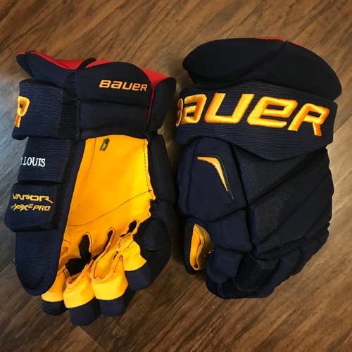 Bauer Vapor APX2 Pro Gloves 14" Pro Stock Yellow Palms St. Louis Blues