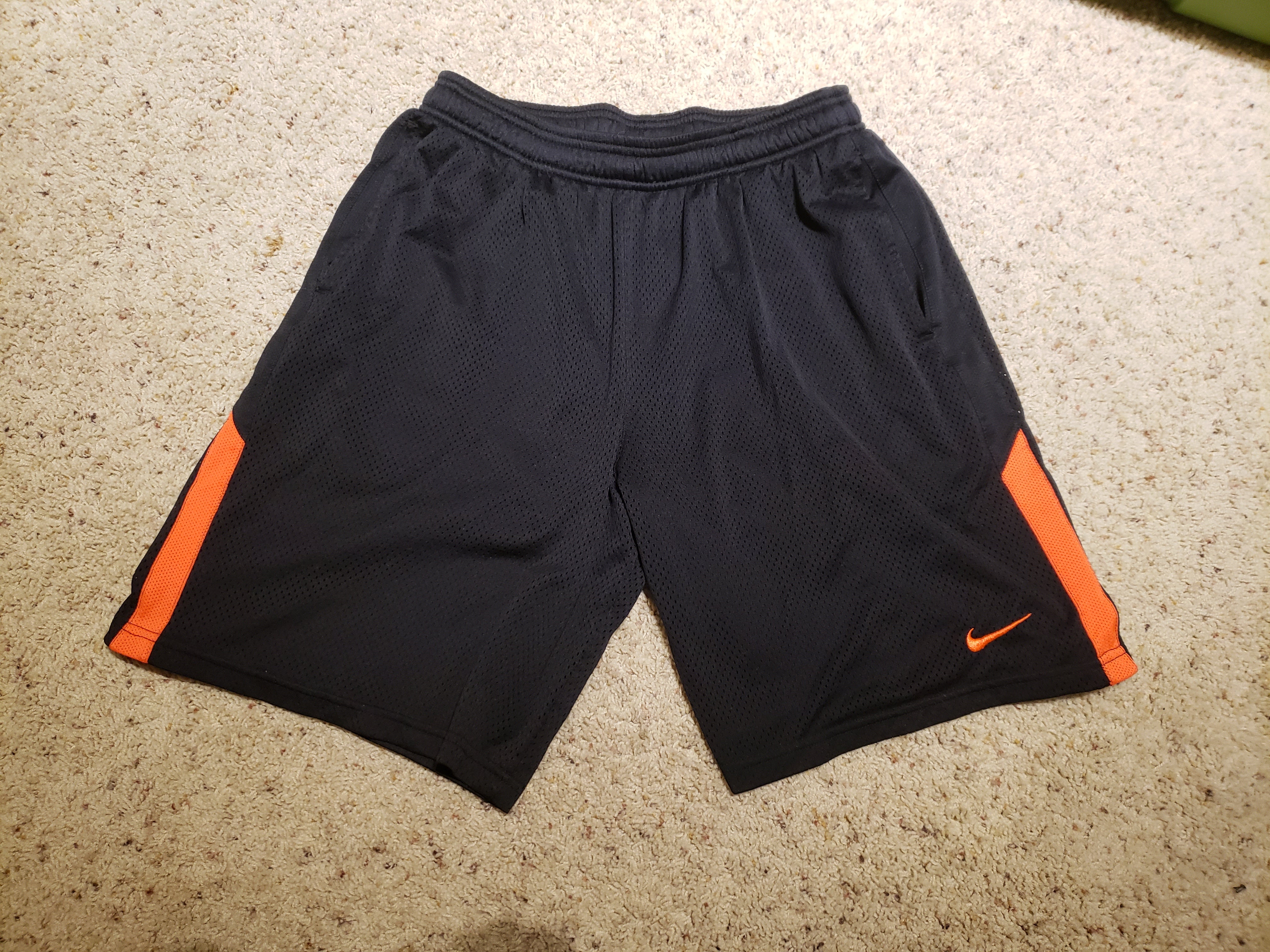 nike black and orange shorts