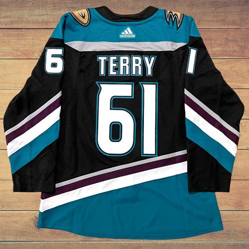 Troy Terry Anaheim Ducks Adidas 25th Anniversary Jersey