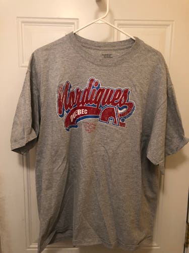 Gray Adult  XL CCM Shirt Vintage Quebec Nordiques