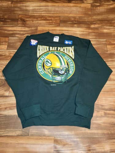 NEW Vintage 1995 Green Bay Packers Pro Player NFL Helmet Sports Sweatshirt L/XL