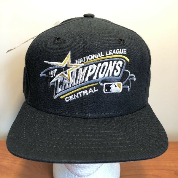 Vintage 90s New Era 9fifty Houston Astros Gold Star Logo Navy Blue Snapback  Hat