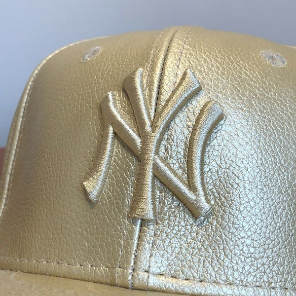 Mens Dark Brown Leather NY Yankees Baseball Hat New Era 8 - Total