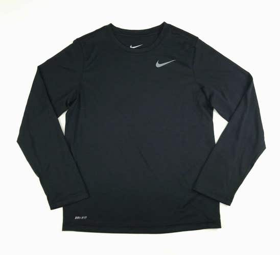 New Nike Legend Team Long Sleeve Training Shirt Youth Boy's L Black 840177