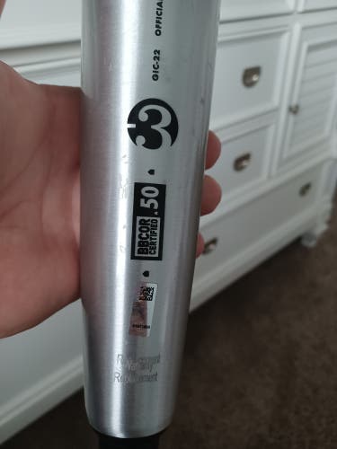 Used BBCOR Certified 2022 DeMarini Hybrid The Goods Bat (-3) 30 oz 33"