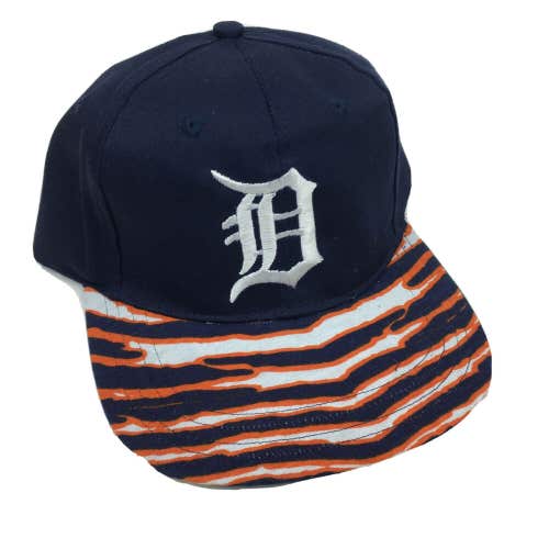 Custom Detroit Tigers x Zubaz Tiger Striped Adjustable Snapback Hat Cap