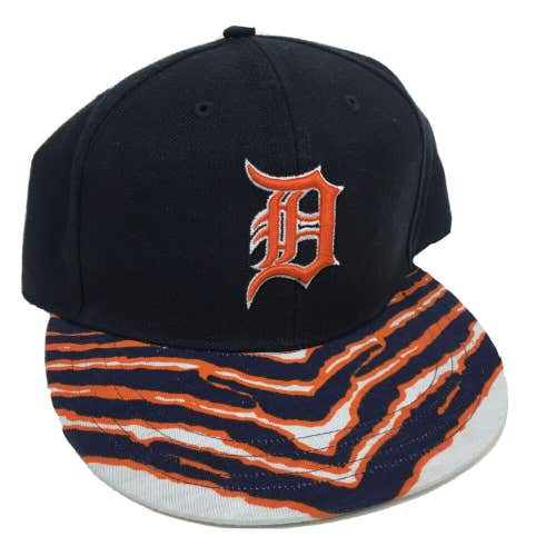 Detroit Tigers x Zubaz Tiger Striped Baseball Snapback Hat Cap Adjustable
