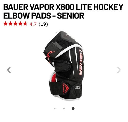 Medium Bauer Vapor x800 lite Elbow Pads