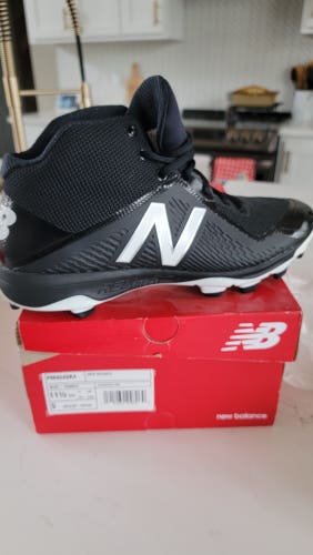 Black New Adult Men's Size 11.5 (Women's 12.5) Molded Cleats New Balance High Top 4040k4 model