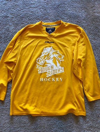 Yellow Men's Large Bauer Jersey Jr. Roughriders