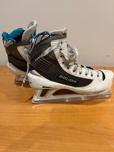 Used Bauer Regular Width Pro Stock Size 7.5 Reactor 2000 Hockey Goalie Skates