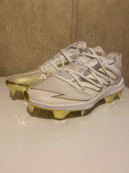 Adidas Adizero Afterburner 7 Molded Baseball Cleats White/Gold Size 13 EG7611