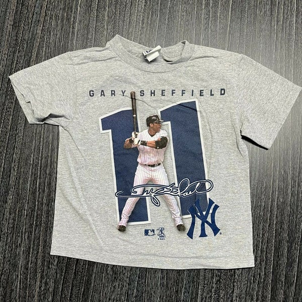 Gary Sheffield New York Yankees T Shirt Youth Small Kids Gray MLB Baseball  #11