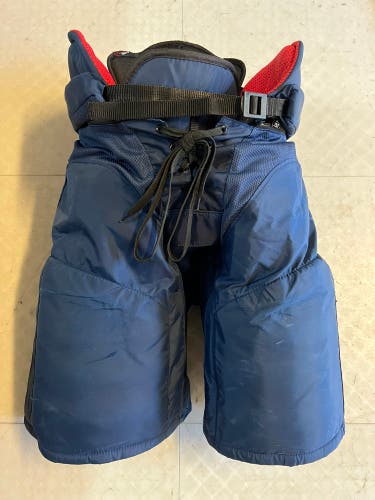 CCM HP45X Pro Stock Hockey Pants Size Medium Navy Blue