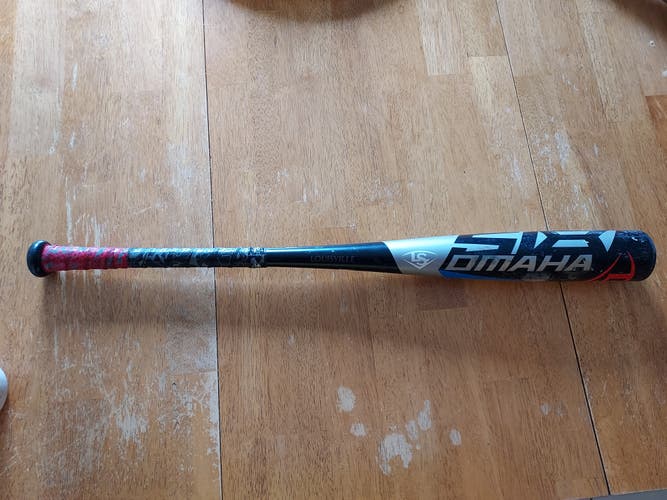 Used BBCOR Certified 2018 Louisville Slugger Alloy Omaha Bat (-3) 30 oz 30"