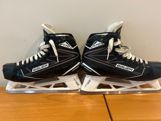 Used Bauer Regular Width Size 10 Supreme S170 Hockey Goalie Skates