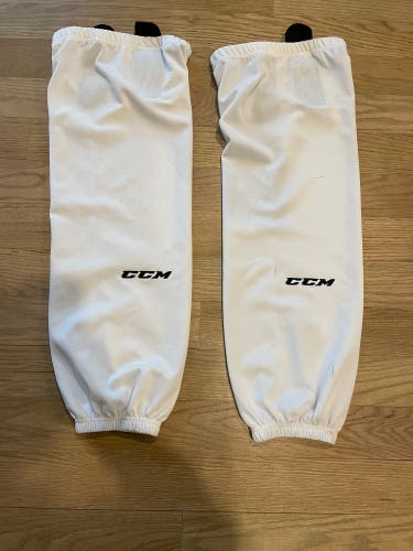 White Used  CCM SX5000 Socks 30”