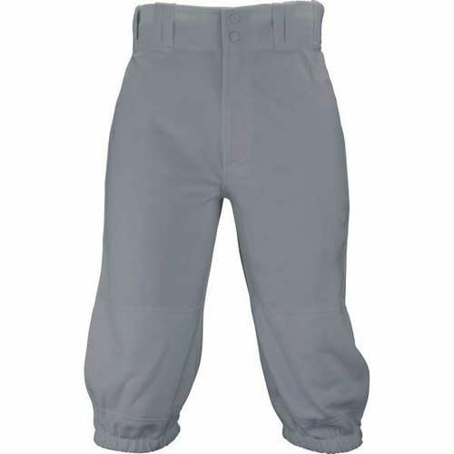 Marucci Double Knit Short Baseball Pant Men's Medium Solid Gray MAPTDKSH