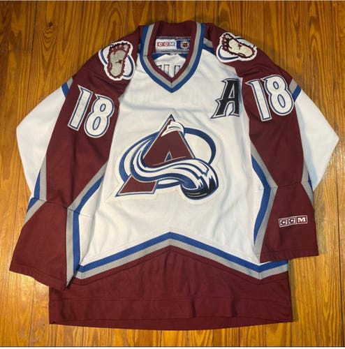 Vintage Colorado Avalanche Jersey #18 Chris Drury.