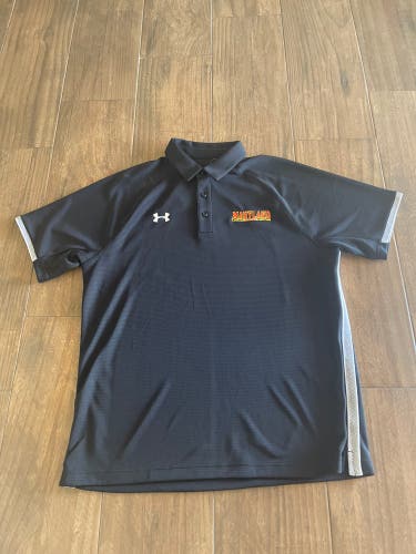New Under Armour Maryland Terrapins Rival Polo Mens L