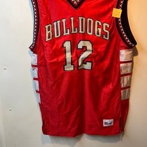 Red Adult large basketball Jersey Columbus bulldogs . # 13