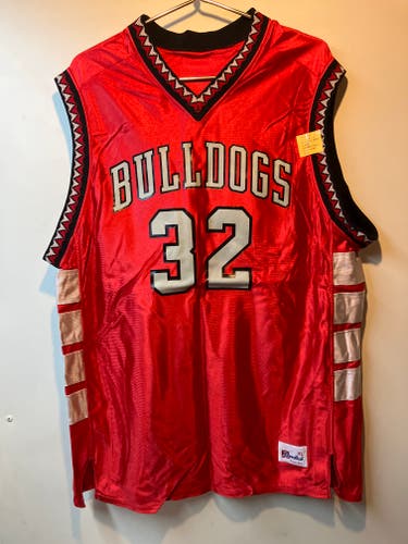 Red  Adult XL  basketball Jersey Columbus    bulldogs . # 32