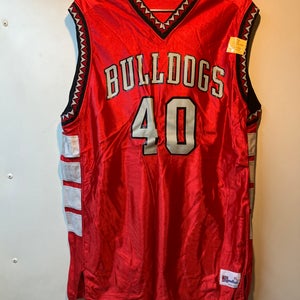 Red  Adult XL  basketball Jersey Columbus    bulldogs . # 40