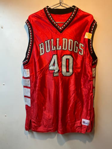 Red  Adult XL  basketball Jersey Columbus    bulldogs . # 40