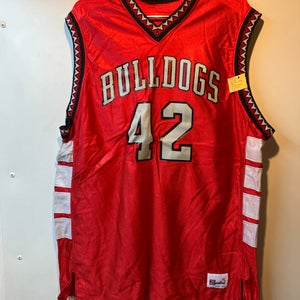Red  Adult XL  basketball Jersey Columbus.  bulldogs . # 42
