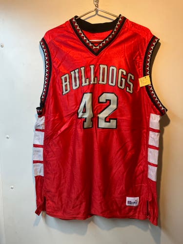 Red  Adult XL  basketball Jersey Columbus.  bulldogs . # 42