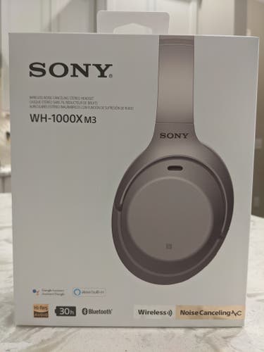 Sony - WH-1000XM3 Wireless Noise-Cancelling Over-the-Ear Headphones - Silver - New