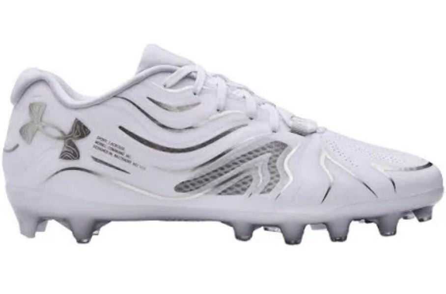 White Adult New Unisex Size 12 (Women's 13) Under Armour Low Cut Command Mc