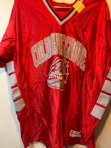 Red Large Columbus Grove high school basketball jersey number 20