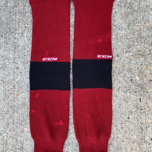 CCM Knit Pro Stock Hockey Socks Avalanche Maroon 7783