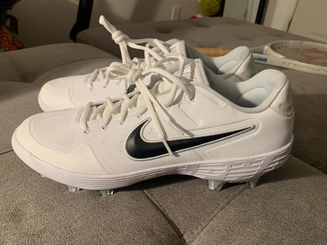 Nike Alpha Huarache Elite Sz 13 1/2 Molded/white