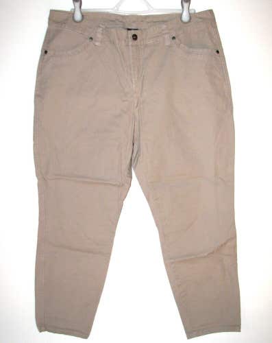 Kuhl Brooke Skinny Women's Tan Cotton Stretch Jeans Pants ~ Size 16 Short