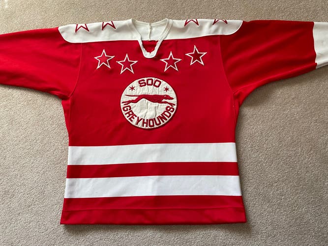 Soo Greyhounds Vintage CCM Pro Stock Jersey