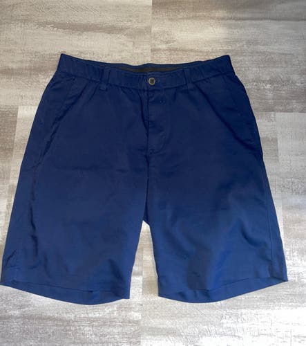 Under Armour - Mens 34 Navy Blue Golf Shorts