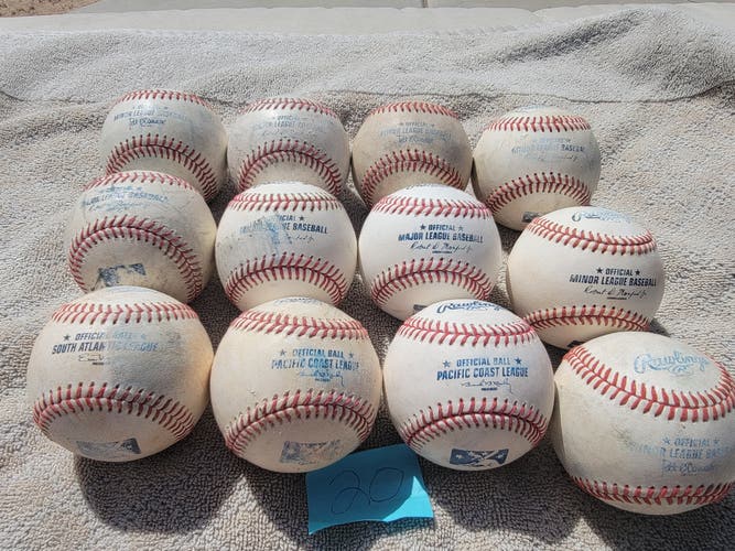 Used Rawlings Official Minor League Baseballs 12 Pack (1 Dozen)