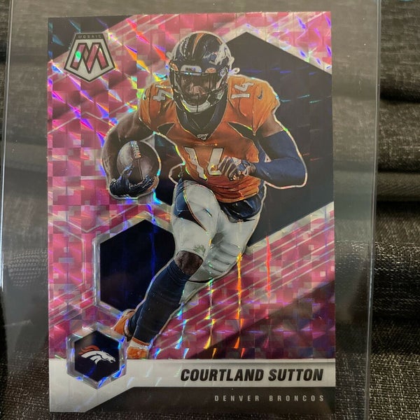 2021 Mosaic Pink Camo Prizm Courtland Sutton #70 Denver Broncos SMU  Parallel