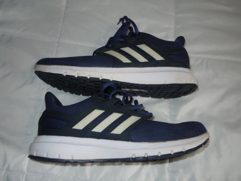 imán pedestal cinta USED ADIDAS Cloudfoam-RUNNING Shoes-MENS SIZE 10-BLUE/WHITE | SidelineSwap
