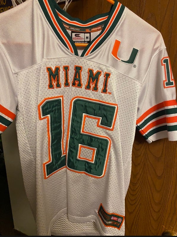 Adidas NCAA Miami Hurricanes #1 Football Orange Home Jersey Size L