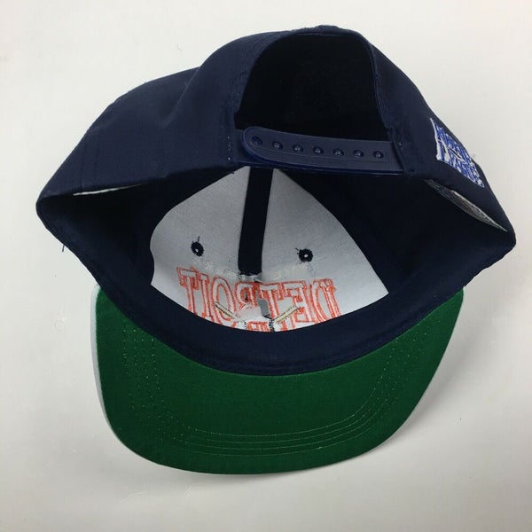 Vintage 90s Detroit Tigers Logo Athletic Blockhead Spellout Snapback Hat  Cap MLB | SidelineSwap