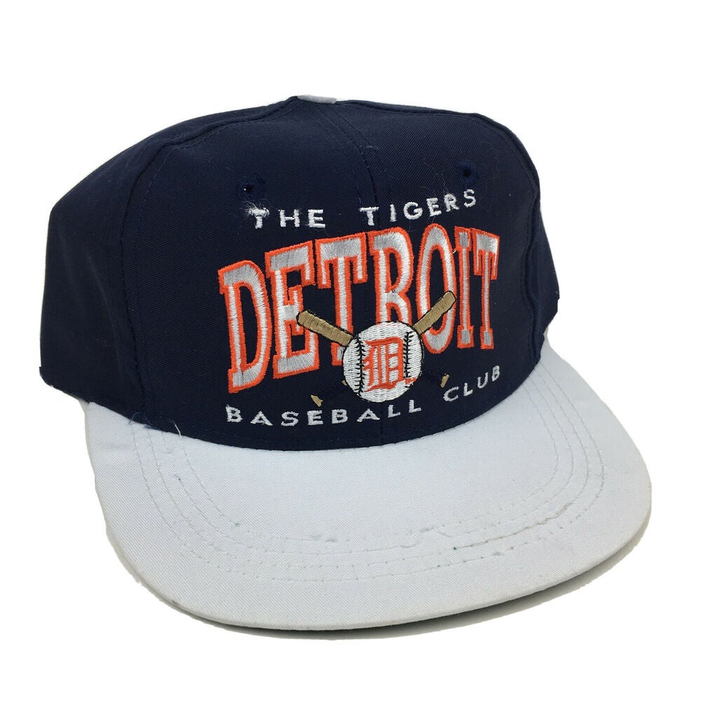 Vintage Detroit Tigers Hat Snap Back Snapback Kids Club Nice Blue