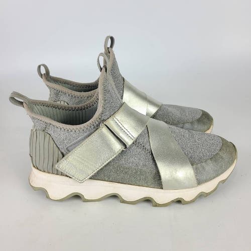 Sorel Womens Kinetic Sneaker Shoes Gray NL2910-081 Low Top Hook And Loop 10M