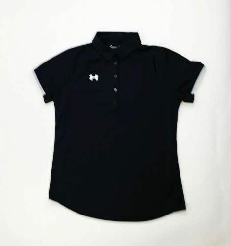 Under Armour Rival Short Sleeve Polo Women's Medium Black 1306686 Golf Tennis