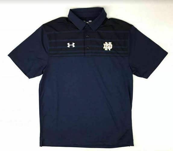 Under Armour Notre Dame Fighting Irish Victor Polo Men's L Navy Blue 1293909
