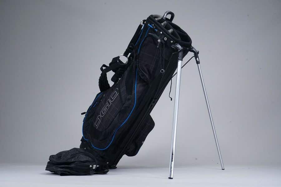 OGIO OZONE XX 8-WAY DIVIDER GOLF STAND BAG, BLACK / BLUE