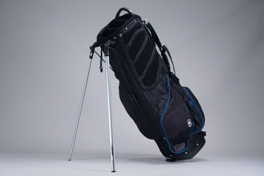 OGIO OZONE XX 8-WAY DIVIDER GOLF STAND BAG, BLACK / BLUE