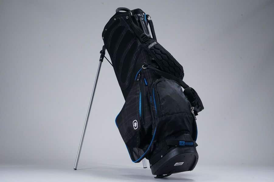 OGIO OZONE XX 8-WAY DIVIDER GOLF STAND BAG, BLACK / BLUE